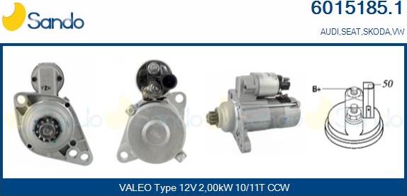 Sando 6015185.1 - Starter autospares.lv