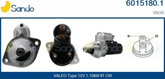 Sando 6015180.1 - Starter autospares.lv