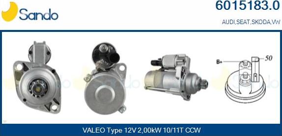 Sando 6015183.0 - Starter autospares.lv