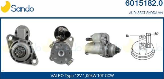 Sando 6015182.0 - Starter autospares.lv