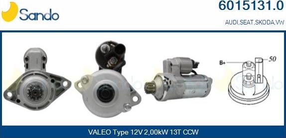 Sando 6015131.0 - Starter autospares.lv