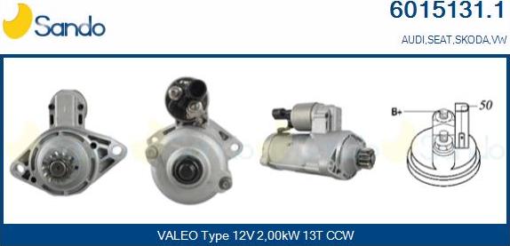 Sando 6015131.1 - Starter autospares.lv