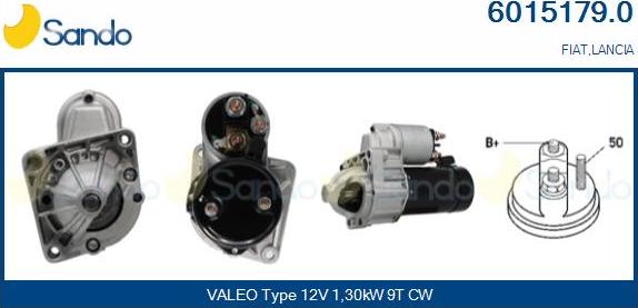 Sando 6015179.0 - Starter autospares.lv