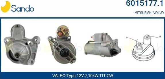 Sando 6015177.1 - Starter autospares.lv