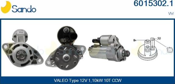 Sando 6015302.1 - Starter autospares.lv