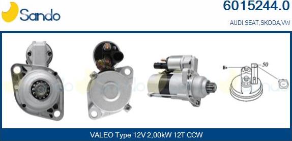 Sando 6015244.0 - Starter autospares.lv