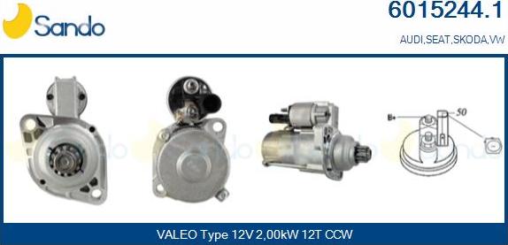 Sando 6015244.1 - Starter autospares.lv