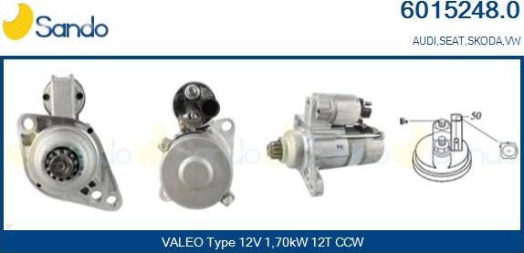 Sando 6015248.0 - Starter autospares.lv