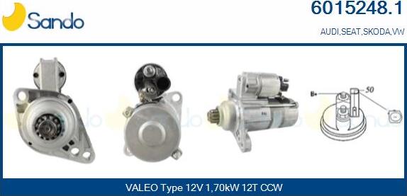 Sando 6015248.1 - Starter autospares.lv