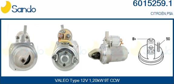 Sando 6015259.1 - Starter autospares.lv