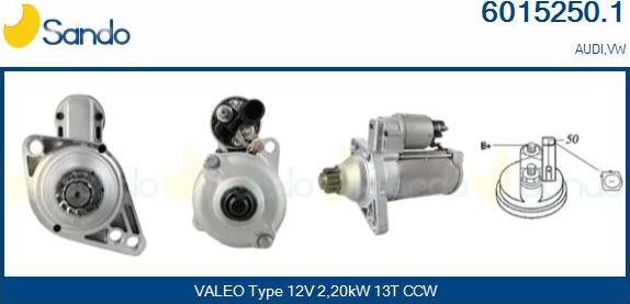 Sando 6015250.1 - Starter autospares.lv