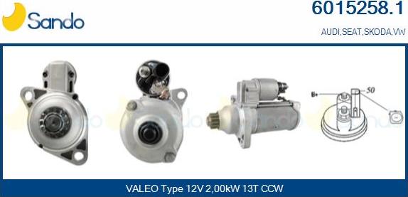 Sando 6015258.1 - Starter autospares.lv