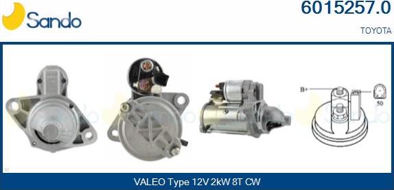 Sando 6015257.0 - Starter autospares.lv