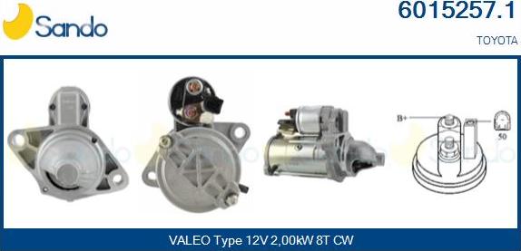 Sando 6015257.1 - Starter autospares.lv