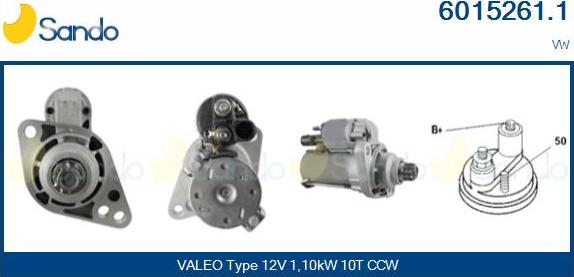 Sando 6015261.1 - Starter autospares.lv