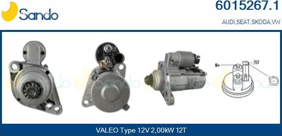 Sando 6015267.1 - Starter autospares.lv