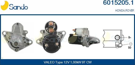 Sando 6015205.1 - Starter autospares.lv