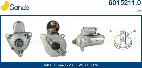 Sando 6015211.0 - Starter autospares.lv