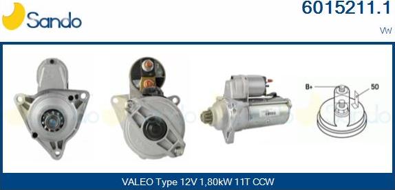 Sando 6015211.1 - Starter autospares.lv