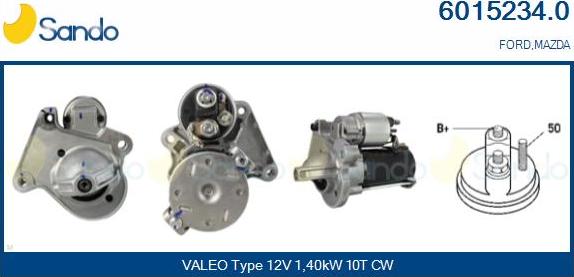 Sando 6015234.0 - Starter autospares.lv