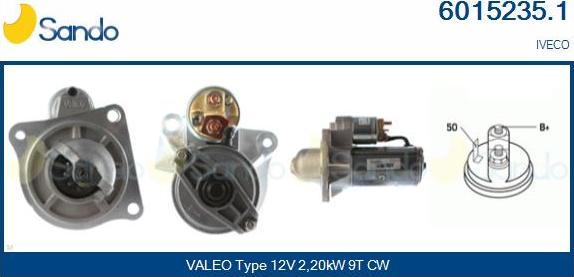 Sando 6015235.1 - Starter autospares.lv