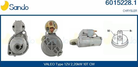 Sando 6015228.1 - Starter autospares.lv