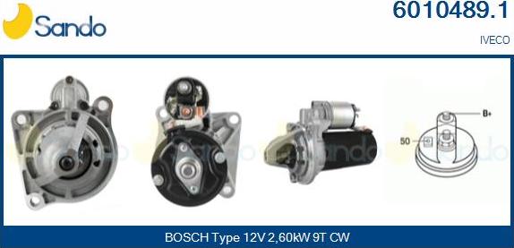 Sando 6010489.1 - Starter autospares.lv