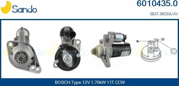 Sando 6010435.0 - Starter autospares.lv