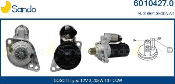 Sando 6010427.0 - Starter autospares.lv