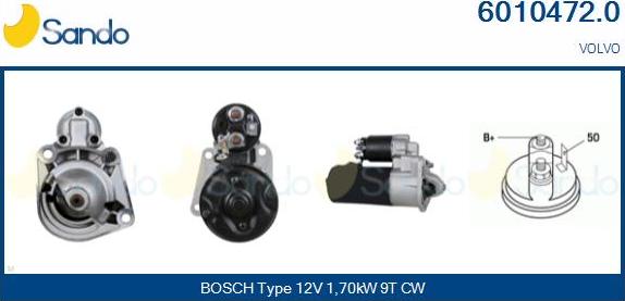 Sando 6010472.0 - Starter autospares.lv