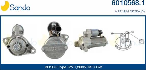 Sando 6010568.1 - Starter autospares.lv