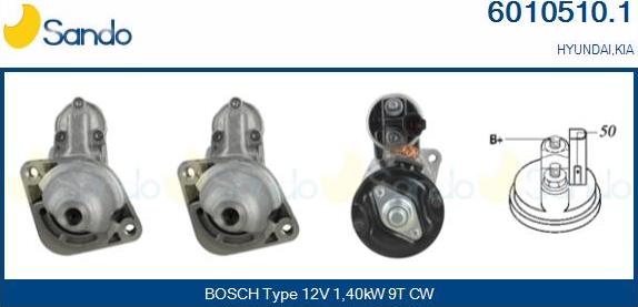 Sando 6010510.1 - Starter autospares.lv