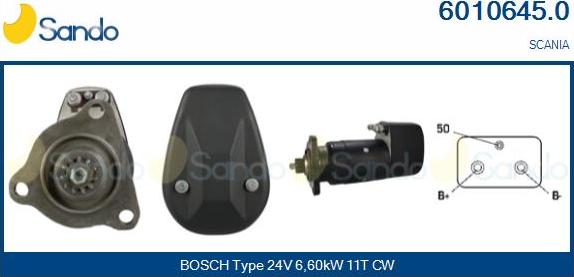 Sando 6010645.0 - Starter autospares.lv