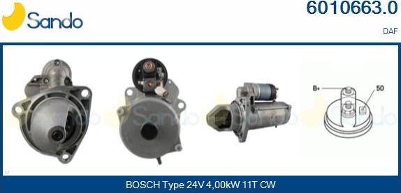 Sando 6010663.0 - Starter autospares.lv