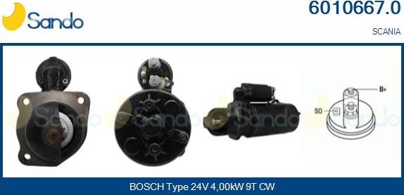 Sando 6010667.0 - Starter autospares.lv