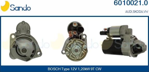 Sando 6010021.0 - Starter autospares.lv