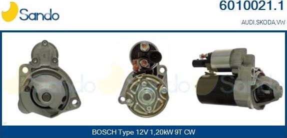 Sando 6010021.1 - Starter autospares.lv