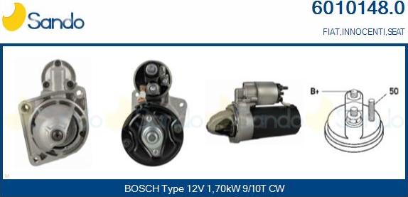 Sando 6010148.0 - Starter autospares.lv