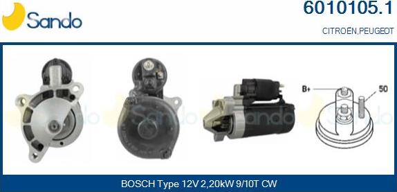 Sando 6010105.1 - Starter autospares.lv