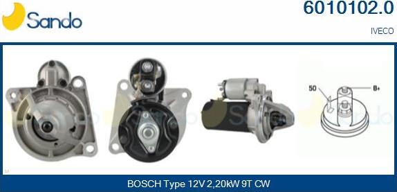 Sando 6010102.0 - Starter autospares.lv