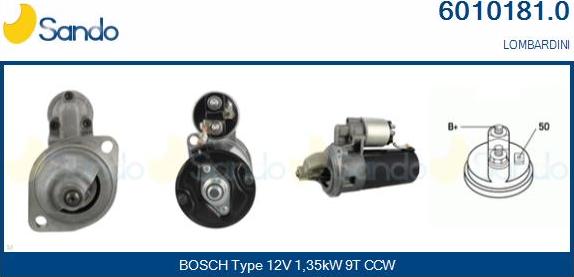 Sando 6010181.0 - Starter autospares.lv