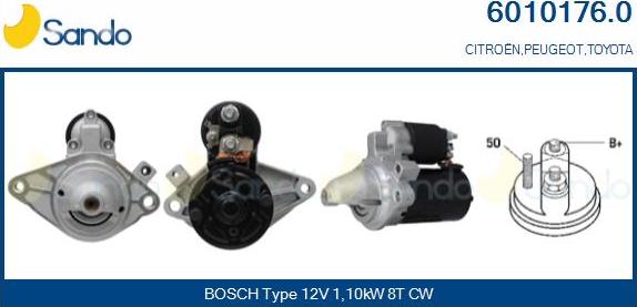 Sando 6010176.0 - Starter autospares.lv