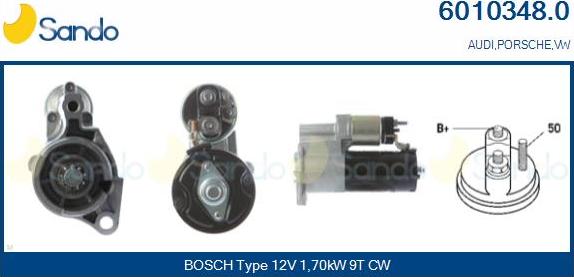 Sando 6010348.0 - Starter autospares.lv