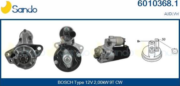 Sando 6010368.1 - Starter autospares.lv