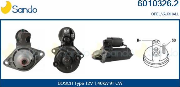 Sando 6010326.2 - Starter autospares.lv