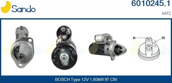 Sando 6010245.1 - Starter autospares.lv