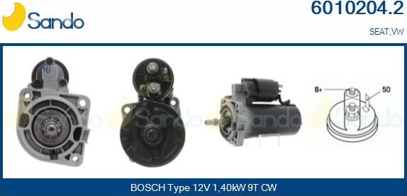 Sando 6010204.2 - Starter autospares.lv