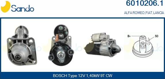 Sando 6010206.1 - Starter autospares.lv