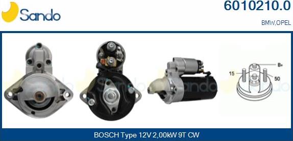 Sando 6010210.0 - Starter autospares.lv