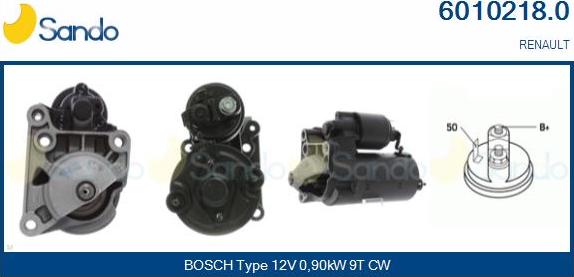 Sando 6010218.0 - Starter autospares.lv